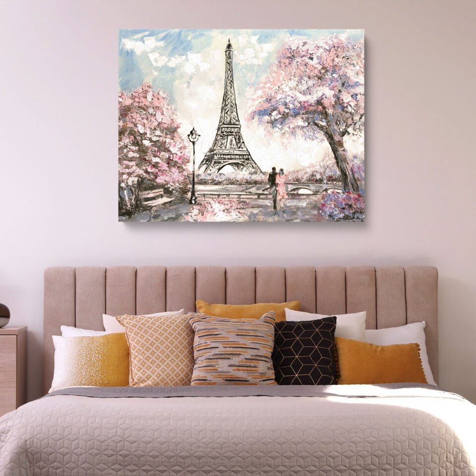 Romantic Paris Landscape Wall Art - Image 4