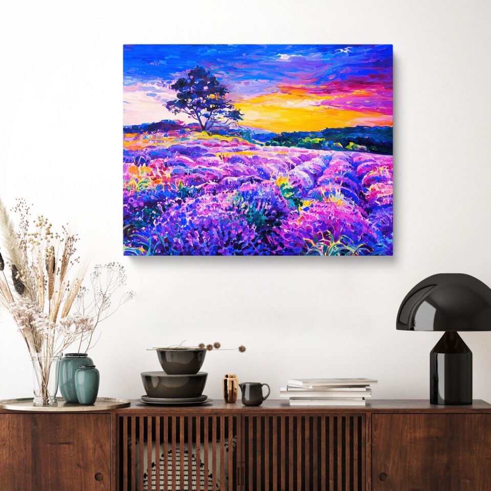 Lavender Field Landscape Wall Art Print - Image 5