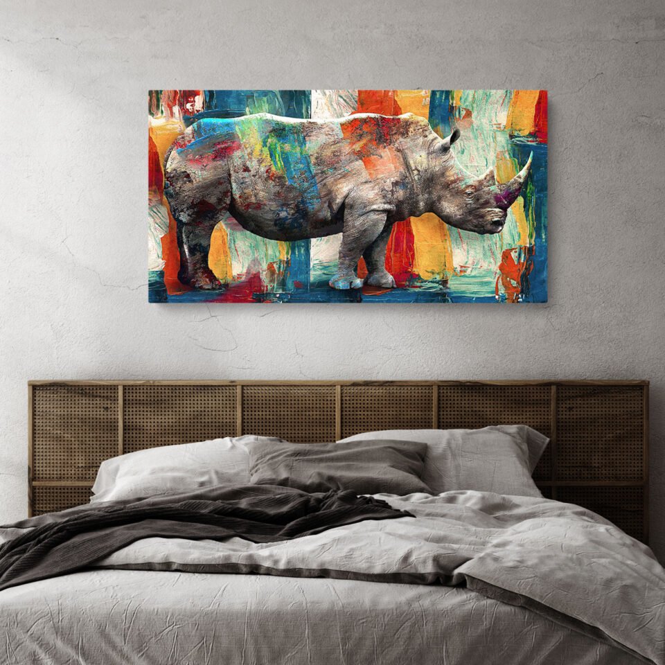 Abstract Rhino Large Wall Art - Image 2