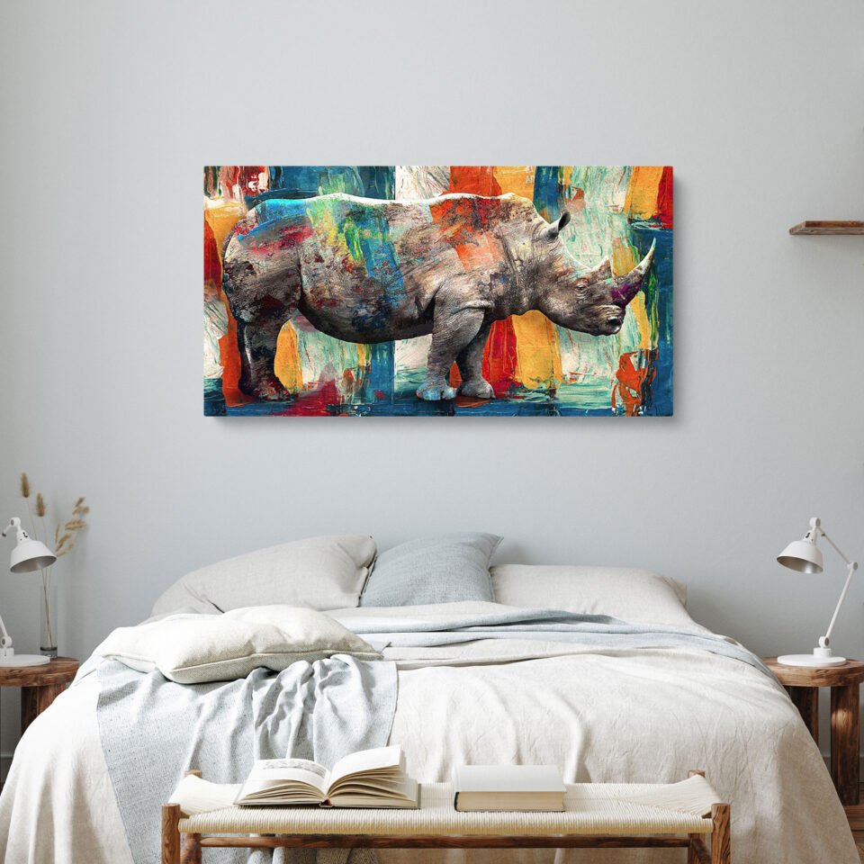 Abstract Rhino Large Wall Art - Image 4