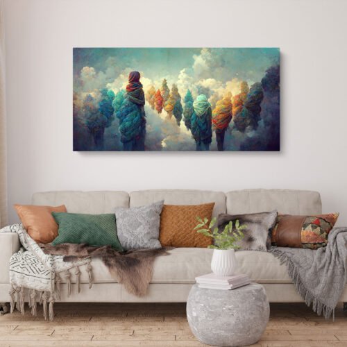 Otherworldly Abstract Large Wall Art - Surreal Dreamlike Atmosphere Canvas Art Print Transform your space with this **otherworldly abstract fantasy wall art**, featuring a surreal, dreamlike atmosphere. This mesmerising canvas print blends ethereal colours and imaginative elements, making it a perfect statement piece for modern and artistic interiors.