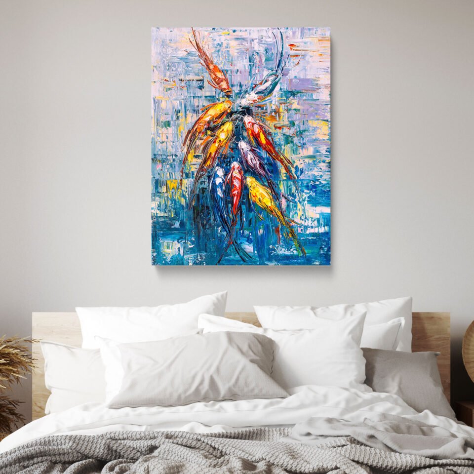 Abstract Fish Canvas Wall Art - Image 5