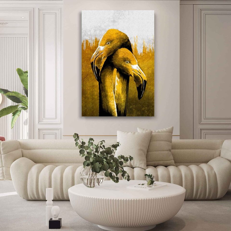 Golden Flamingo - Abstract Art - Image 4