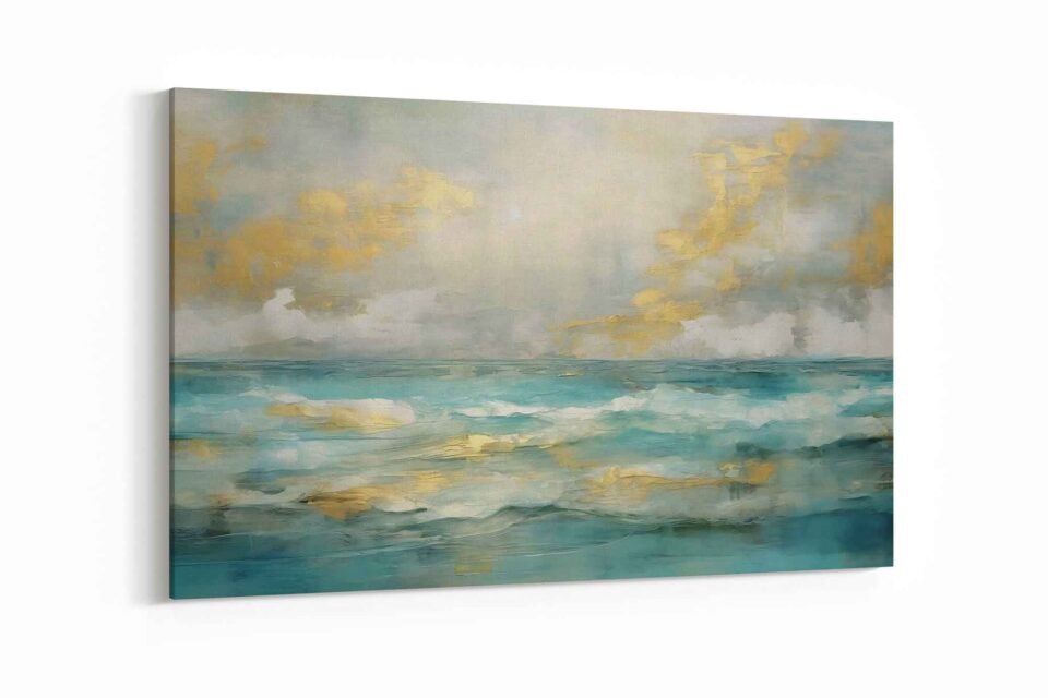 Abstract Gold and Blue Ocean Canvas Wall Art – Modern Oil Painting Coastal Artwork for Home & Office Decor Enhance your space with this Abstract Wall Art. Featuring a modern oil painting of coastal waves, this elegant artwork brings a serene and luxurious touch to any home or office decor. Perfect for art lovers and ocean enthusiasts!