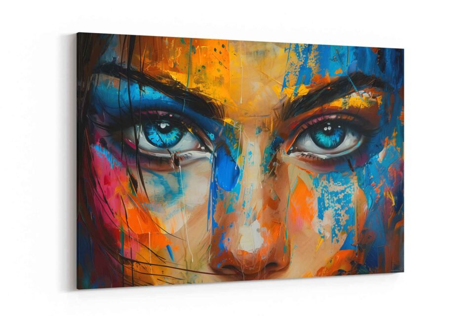 Blue Eyes Abstract Wall Art - Image 3
