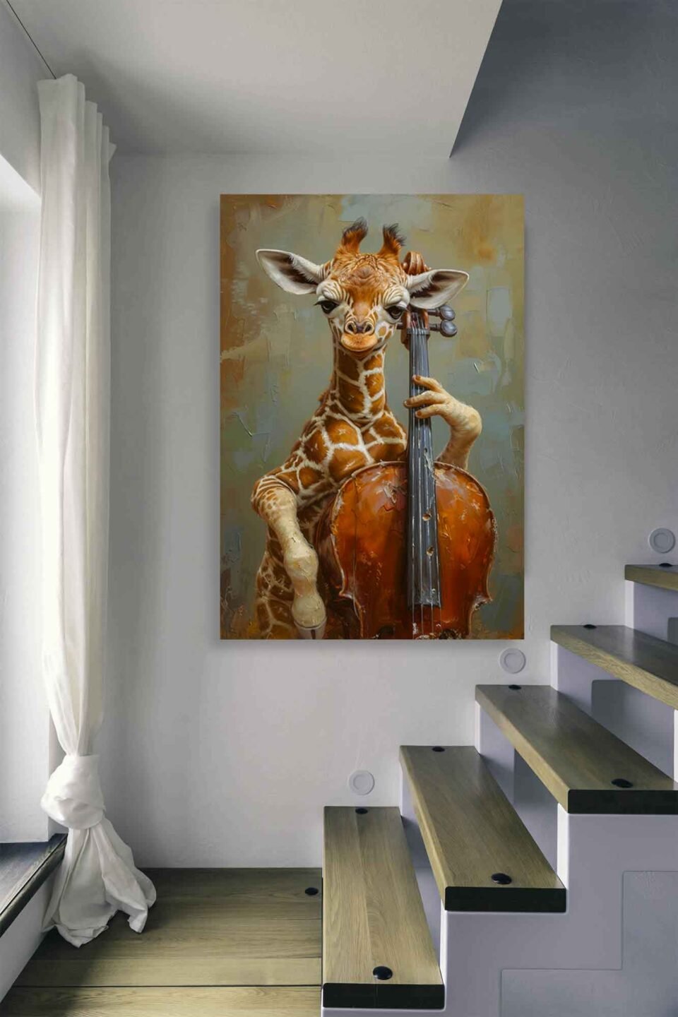 Whimsical Giraffe Playing Cello - Image 2