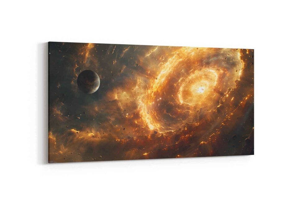 Black Hole Galaxy Canvas Wall Art – Stunning Cosmic Space Print for Universe Lovers. Dive into the depths of the cosmos with this **Black Hole Galaxy Canvas Wall Art**. A mesmerizing space print capturing the beauty of the universe, perfect for astronomy lovers and modern home decor. Bring the mysteries of the cosmos to your walls!