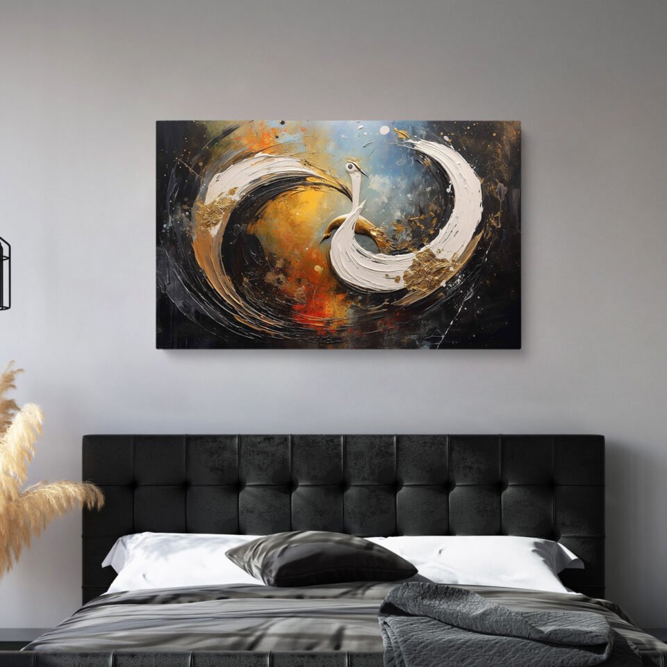 Abstract Crane Canvas Wall Art - Image 5
