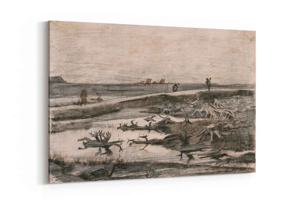 Vincent van Gogh - Landscape with Bog Trunks - Image 3