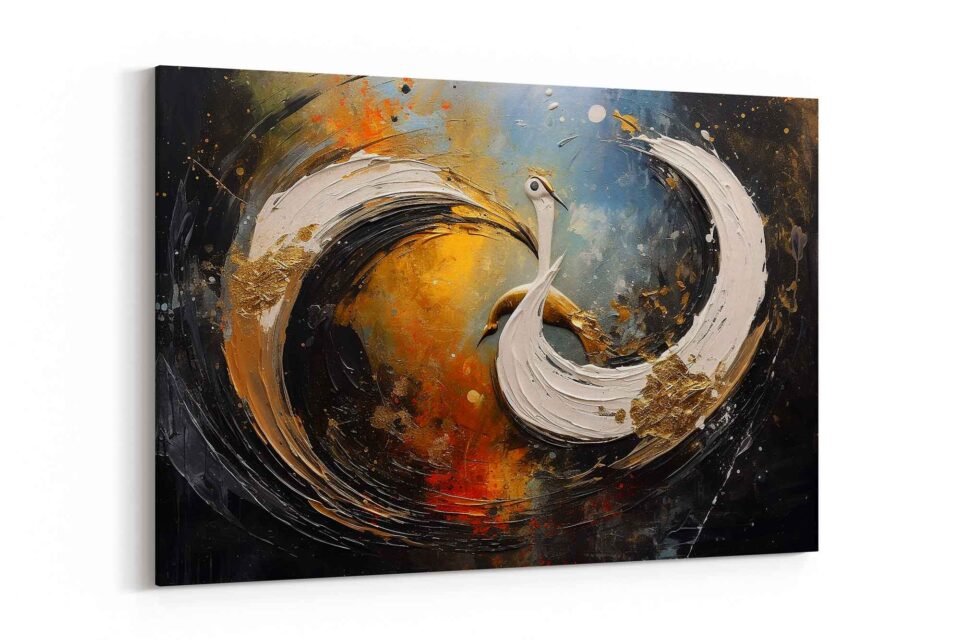 Abstract Crane Canvas Wall Art - Image 4