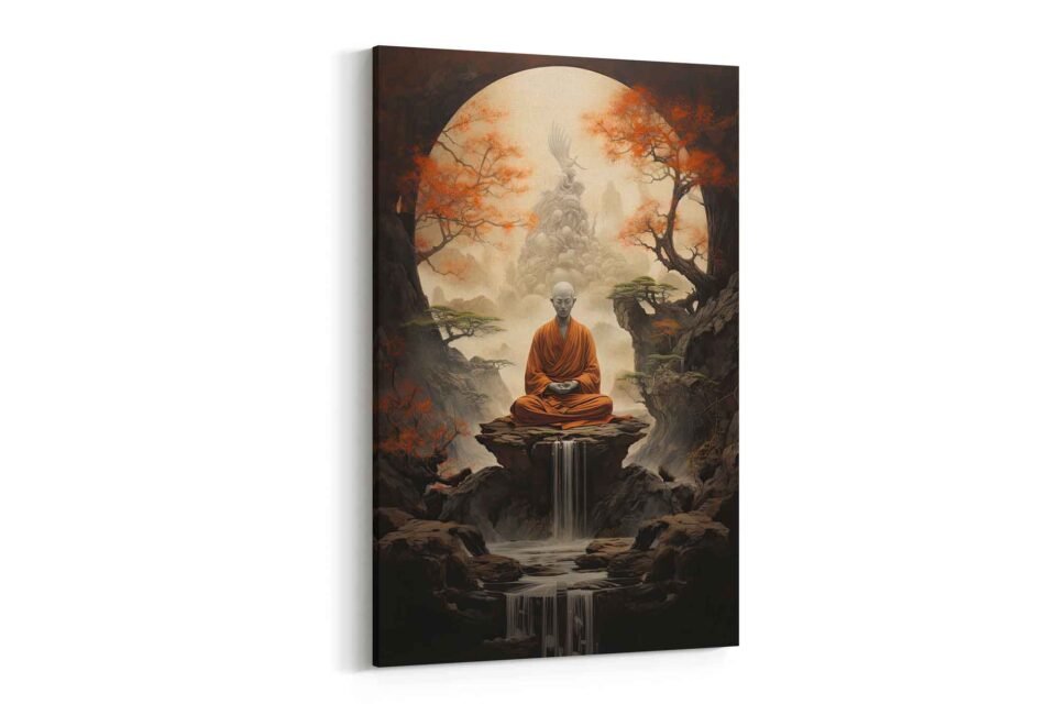Zen Monk Wall Art Print - Image 3
