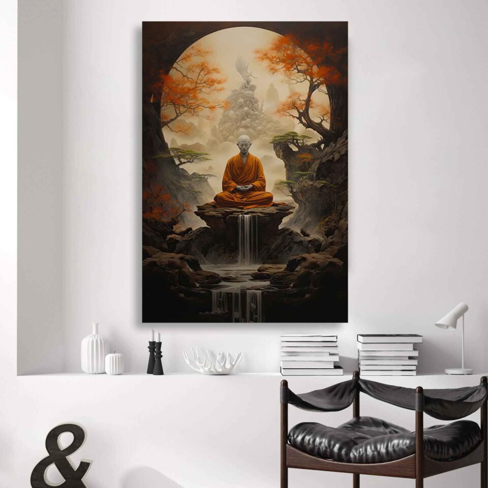 Zen Monk Wall Art Print - Image 2