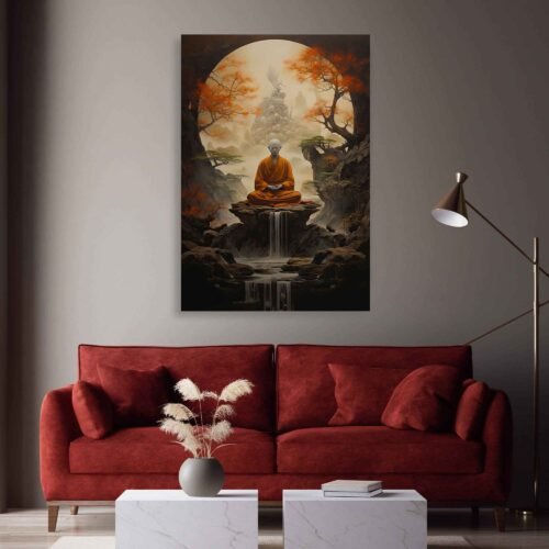 Zen Monk Meditation Canvas Wall Art Print – Spiritual Tranquility in Nature Landscape Bring calm and clarity to your space with this *Zen Monk Meditation* canvas wall art. Featuring a serene monk in a tranquil natural setting, it’s the perfect spiritual touch for meditation rooms, yoga spaces, or peaceful home décor.