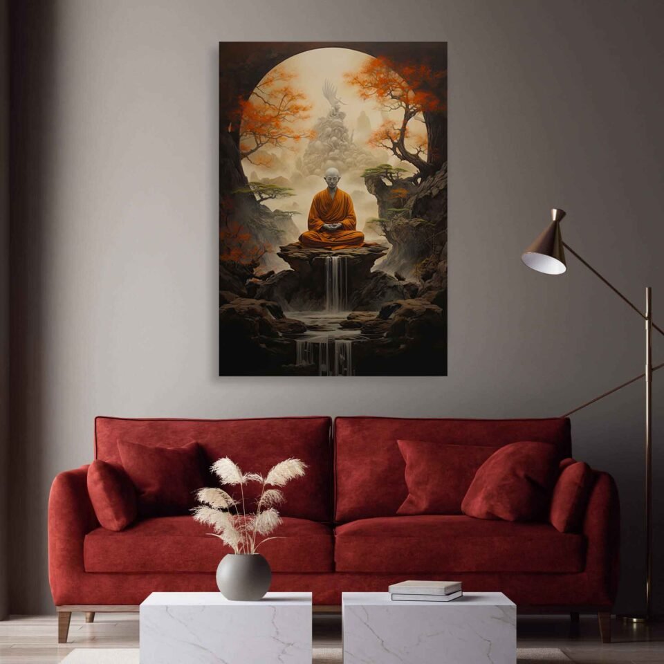 Zen Monk Meditation Canvas Wall Art Print – Spiritual Tranquility in Nature Landscape Bring calm and clarity to your space with this *Zen Monk Meditation* canvas wall art. Featuring a serene monk in a tranquil natural setting, it’s the perfect spiritual touch for meditation rooms, yoga spaces, or peaceful home décor.