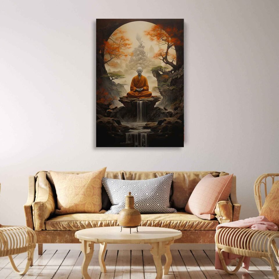 Zen Monk Wall Art Print - Image 4
