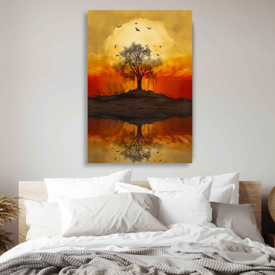 Sunset Tree Reflection - Image 3