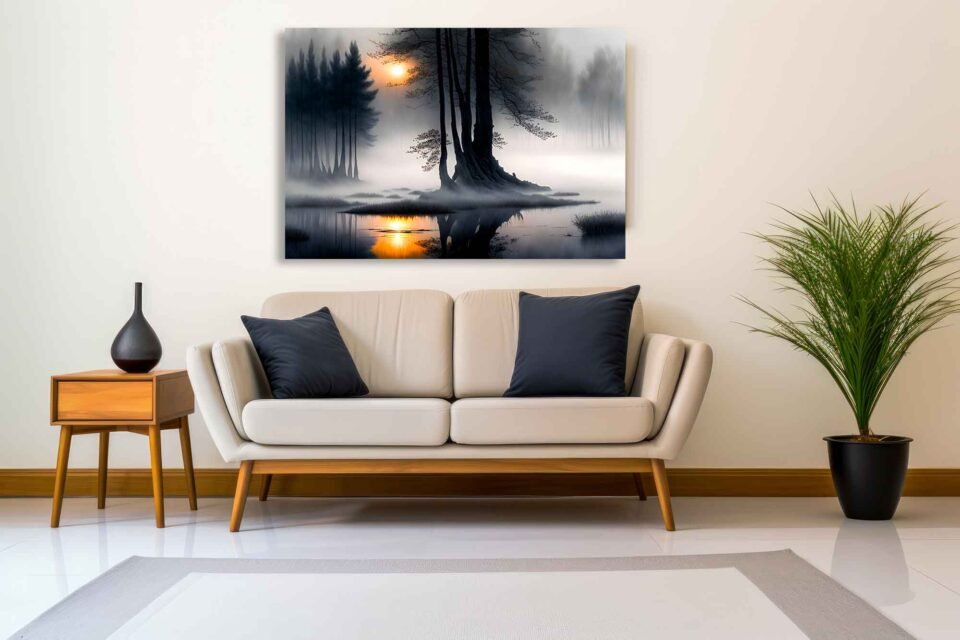 Misty Lake Sunrise - Image 2