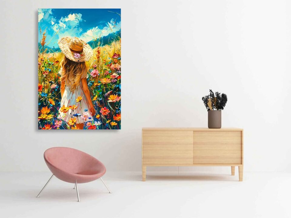 Whimsical Girl in Summer Meadow - Image 2