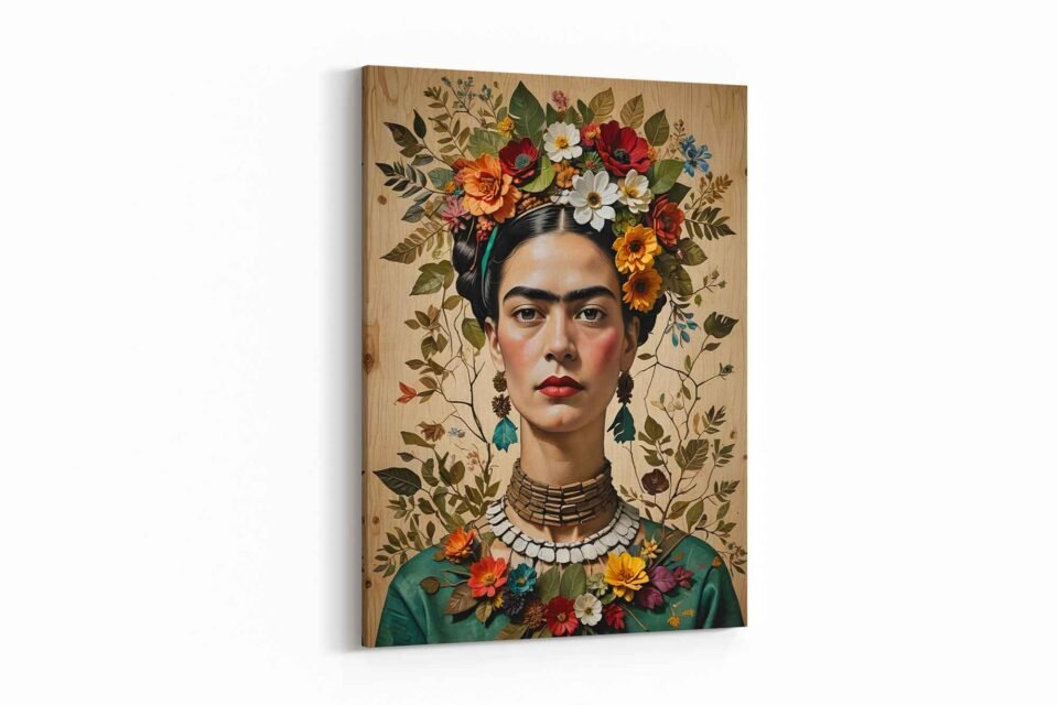 Frida Kahlo Floral Portrait - Image 2