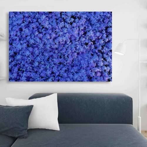 Purple Flower Field Canvas Wall Art – Vibrant Botanical Nature Print for Modern Home Decor