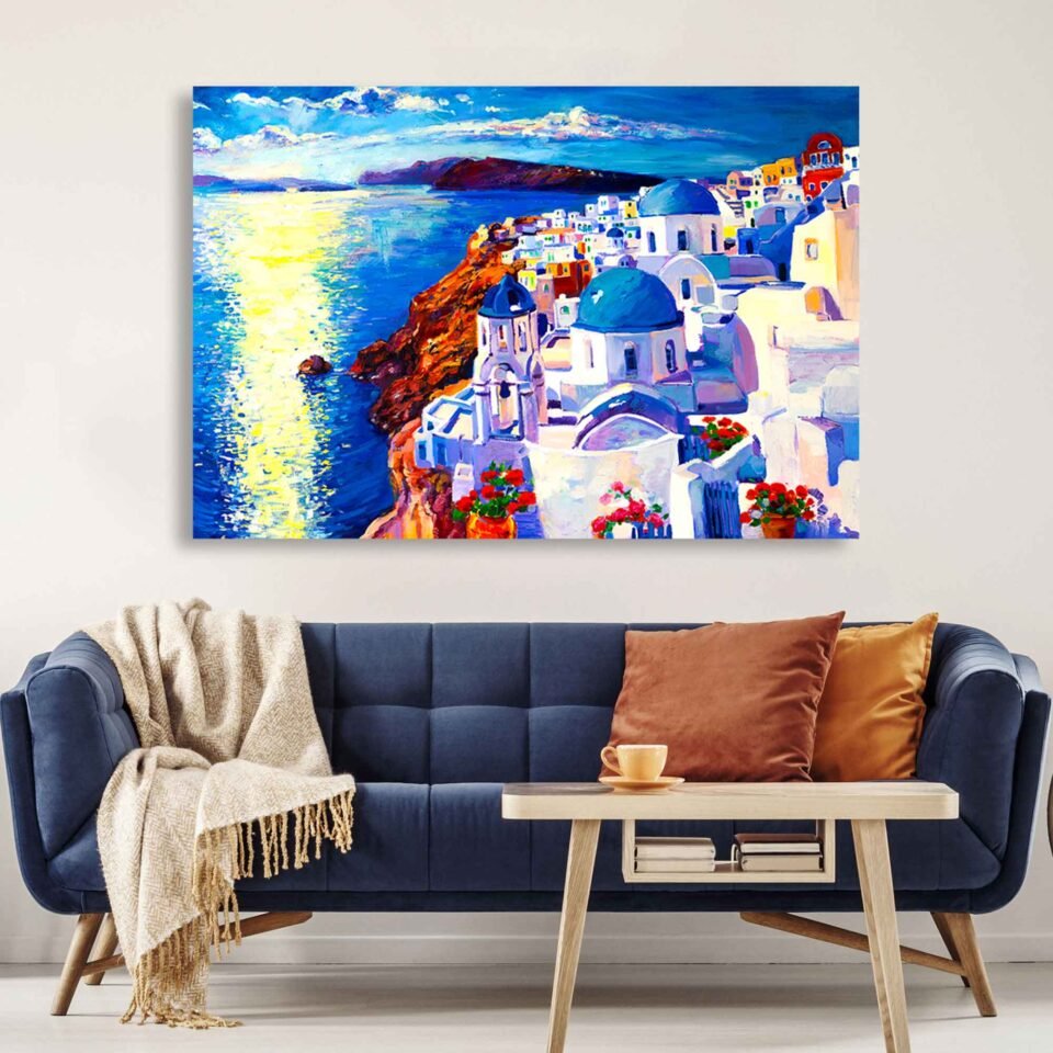 Santorini Sunset Wall Art - Image 4