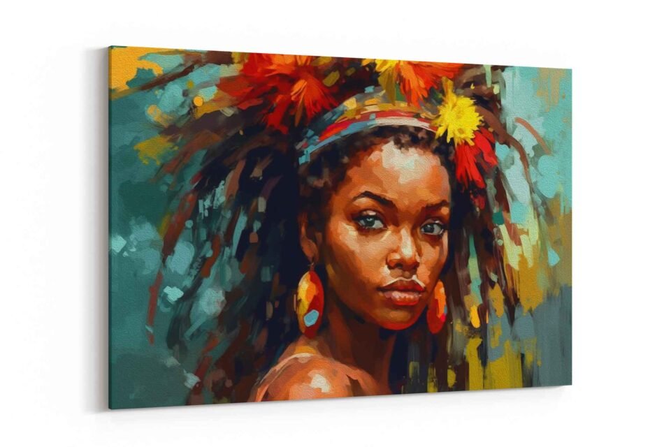 Bold Afrocentric Beauty Canvas Wall Art - Image 3