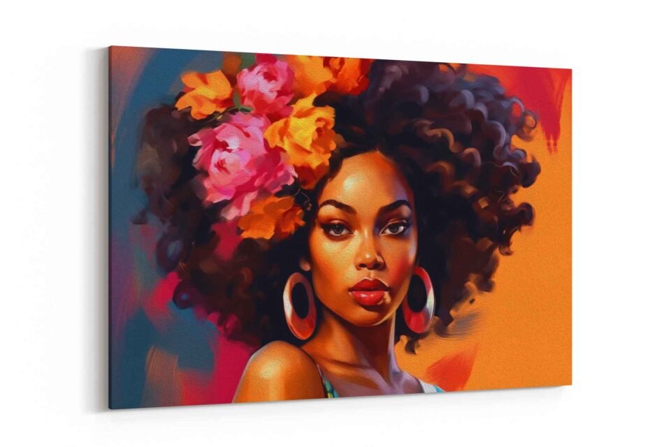 Floral Afro Wall Art - Image 3
