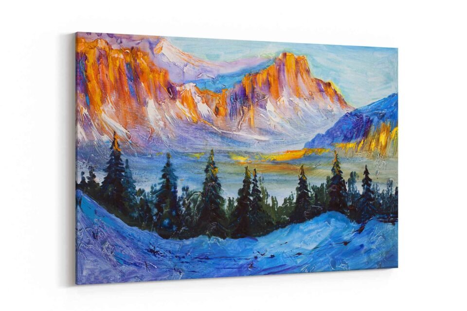 Vibrant Mountain Landscape Wall Art - Image 3