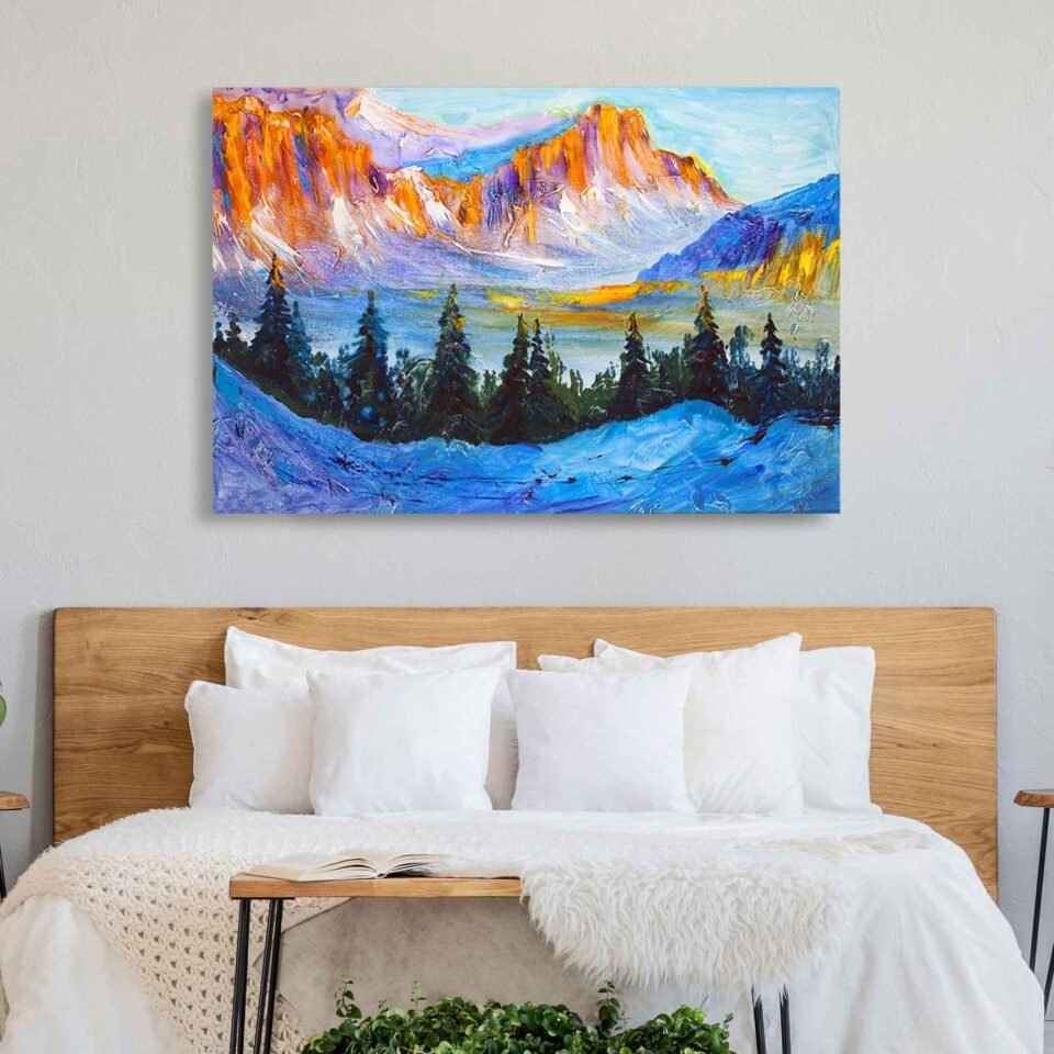Vibrant Mountain Landscape Wall Art - Image 4