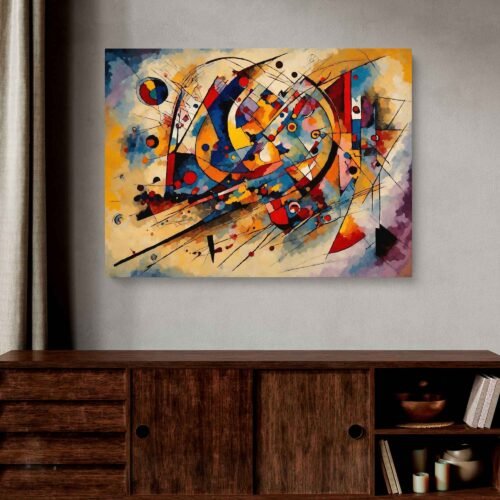 Color Study by Wassily Kandinsky – Abstract Geometric Expressionist Canvas Wall Art Prints