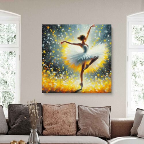 Ballerina in Spotlight - Canvas Wall Art Prints