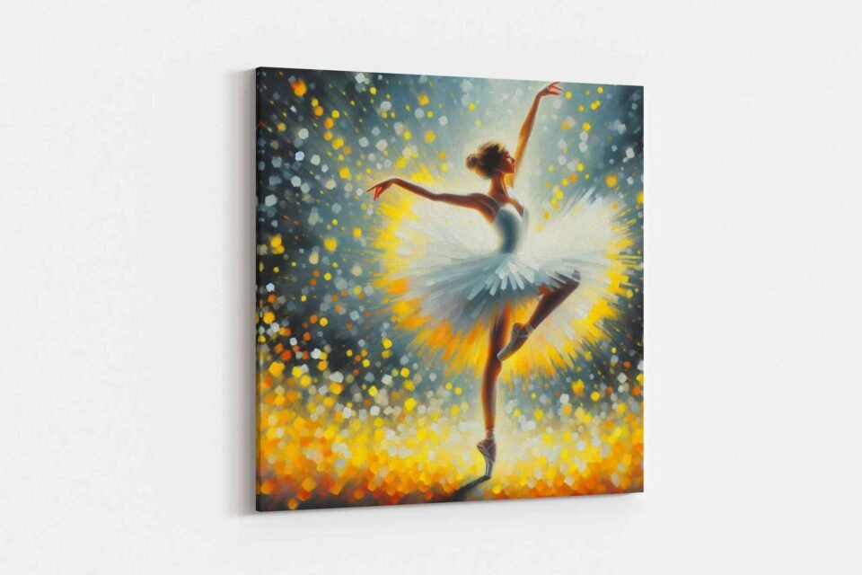 Ballerina in Spotlight - Canvas Wall Art Prints