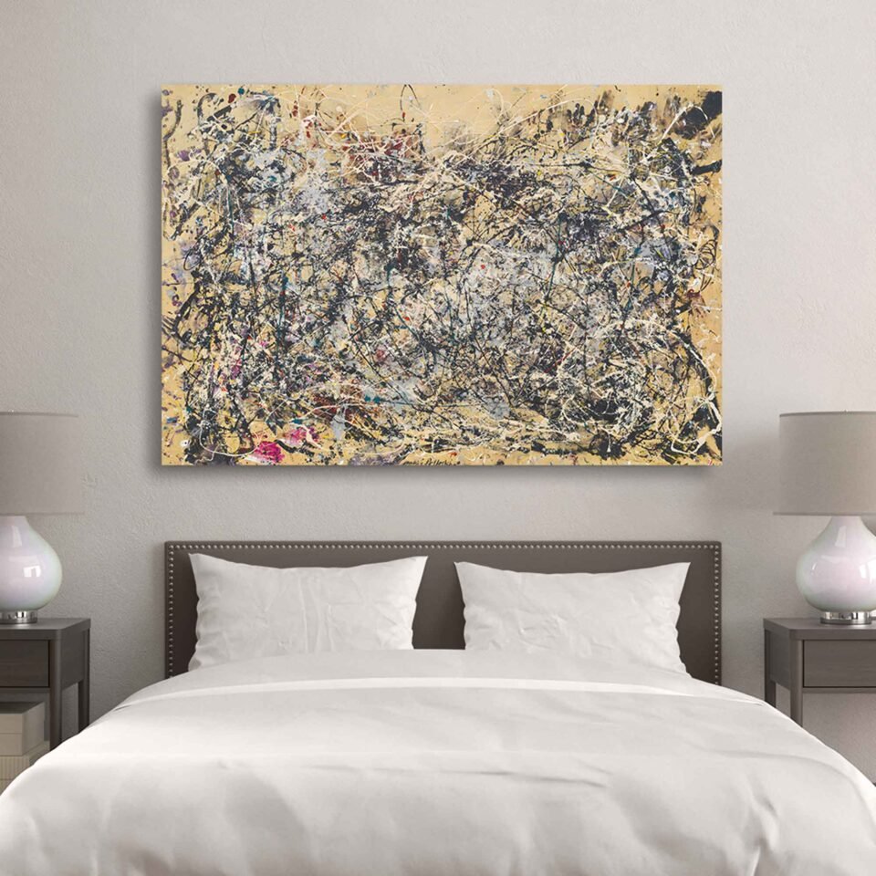 Neutral Tone Jackson Pollock - Image 3