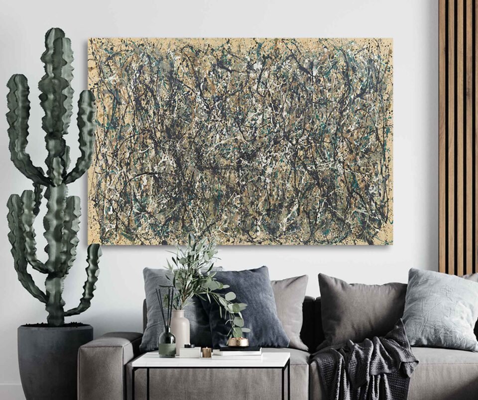 Abstract Pollock Art for Modern Homes - Instantly Elevate Your Decor