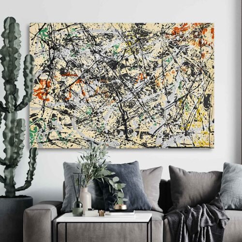 Vibrant Abstract Jackson Pollock Canvas Prints - Elevate Your Space with Modern Artwork