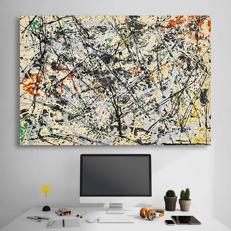 Vibrant Abstract Jackson Pollock - Image 4