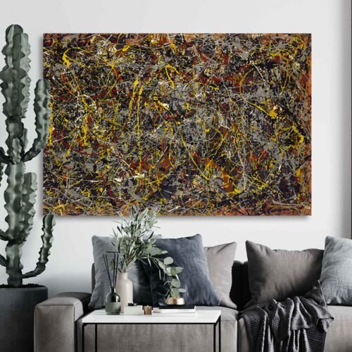 Jackson Pollock Number 5, 1948 Canvas Art - Iconic Abstract Drip Painting Print