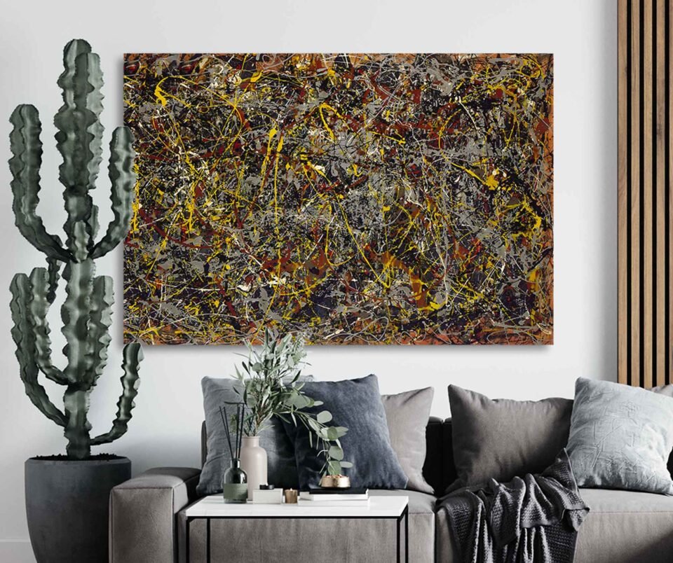 Contemporary Abstract Wall Art - Jackson Pollock Artwork on Canvas Prints, Pollock Painting Reproduction