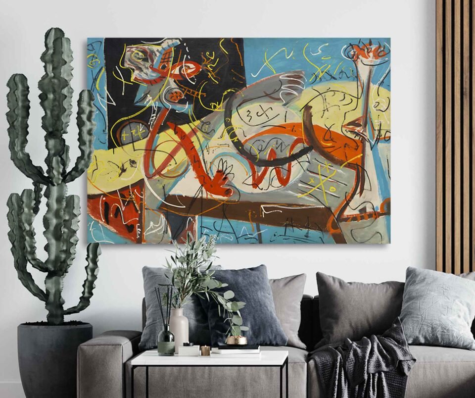 Stenographic Figure by Jackson Pollock - Pollock-Inspired Wall Art for Contemporary Homes