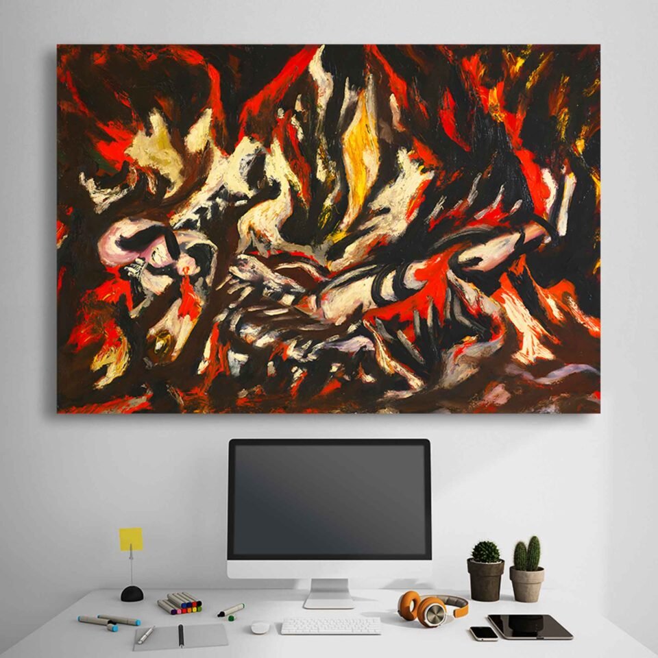 The Flame by Jackson Pollock - Image 4
