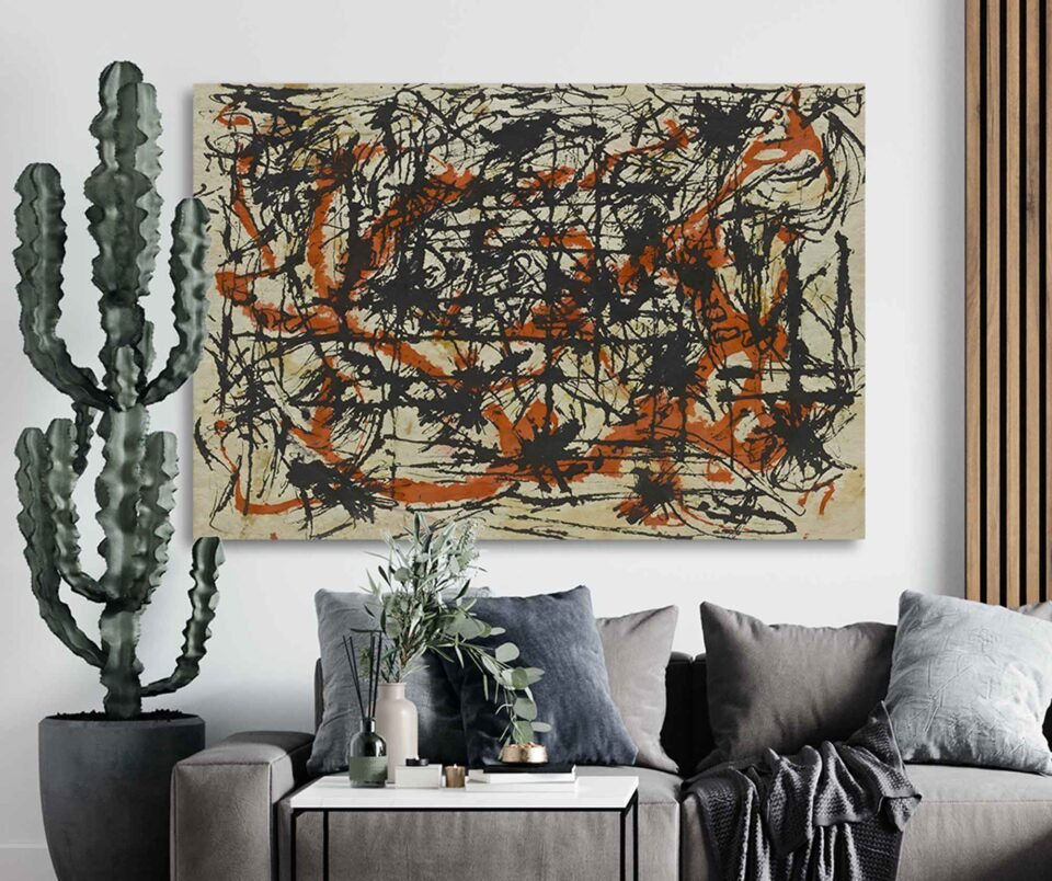 Jackson Pollock - 1953–54 - Vibrant Wall Art  - Unique Art Prints