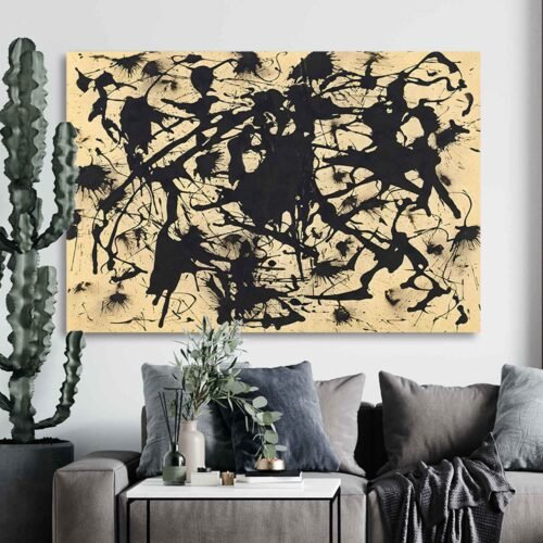 Untitled 1950 - Pollock Style - Splash of Colour, Canvas Wall Art for Home and Bedroom - Unique Abstract Prints