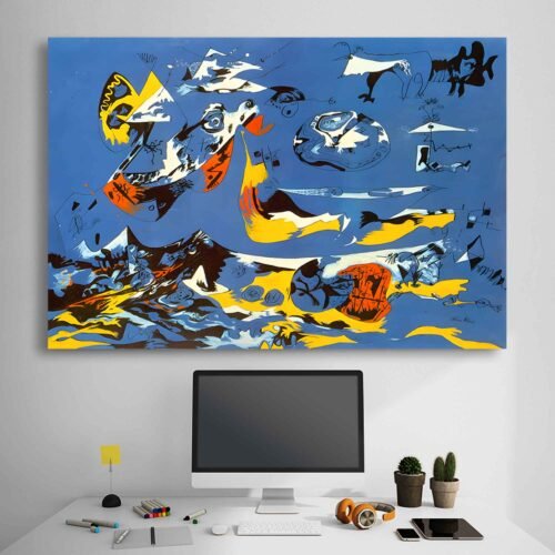 Blue Moby Dick - Jackson Pollock Inspired Wall Art Prints for Home Decor