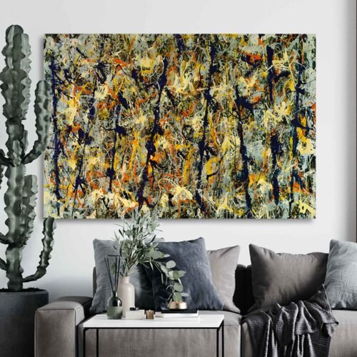 Blue Poles by Jackson Pollock - Abstract Art Print for Modern Home Decor