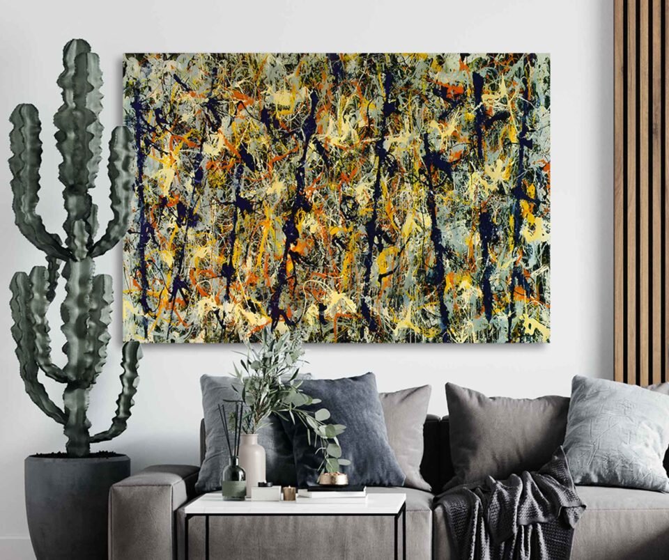 Blue Poles by Jackson Pollock - Abstract Art Print for Modern Home Decor