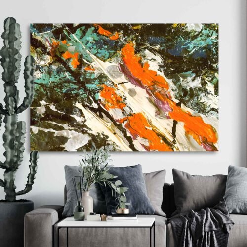 Full Fathom Five - 1947 by Jackson Pollock - Canvas Art Prints - Pollock Style Abstract Wall Decor for Living Room and Bedroom