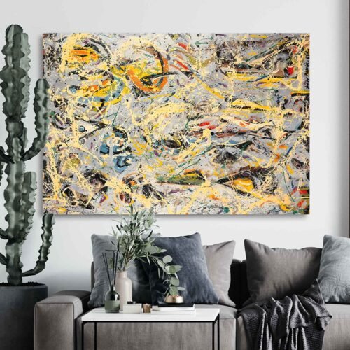 Jackson Pollock Galaxy - Canvas Art Prints - Abstract Artwork Drip Painting Print