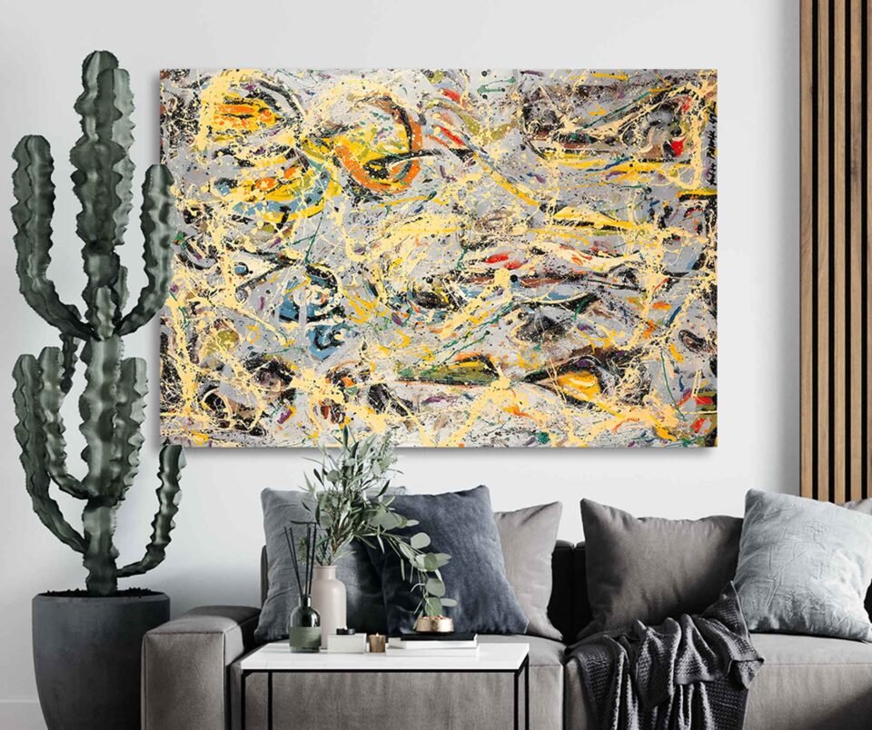Jackson Pollock Galaxy - Canvas Art Prints - Abstract Artwork Drip Painting Print