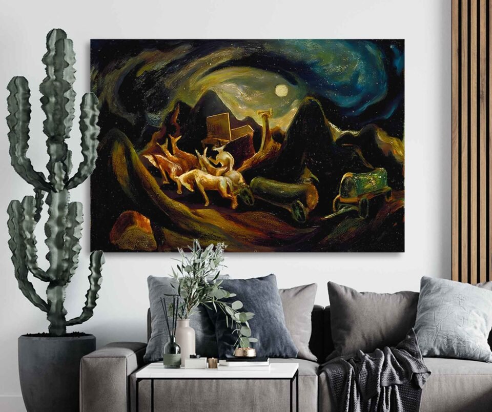 Jackson Pollock Going West, 1934-35 Canvas Art Prints - Early Figurative Print