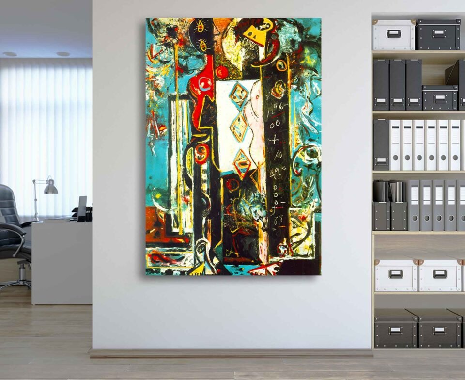 Male and Female by Jackson Pollock - Abstract Art Print for Modern Home Decor